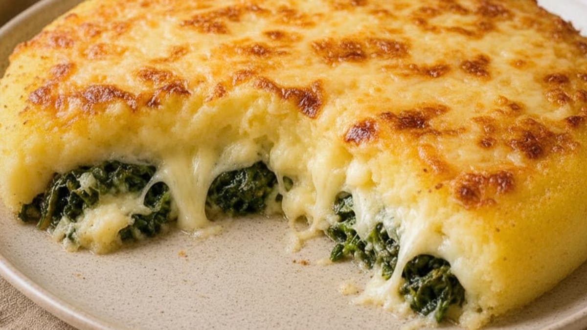 Imagem ilustrativa da receita TORTA DE ESPINAFRE COM MASSA DE BATATA