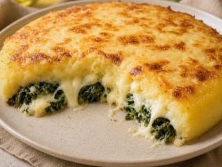 Imagem ilustrativa da receita TORTA DE ESPINAFRE COM MASSA DE BATATA