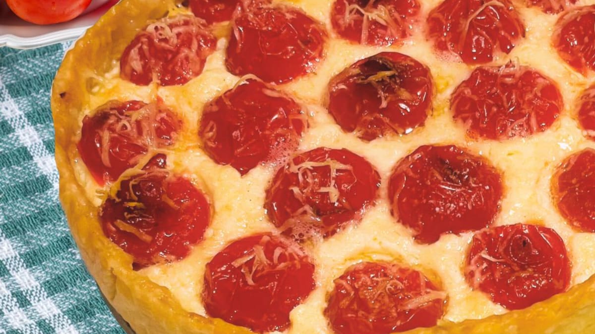 Imagem ilustrativa da receita TORTA DE RICOTA COM TOMATINHOS