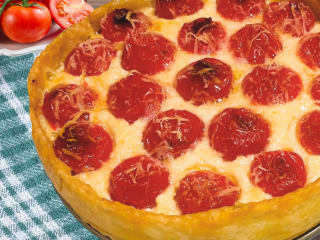 Imagem ilustrativa da receita TORTA DE RICOTA COM TOMATINHOS