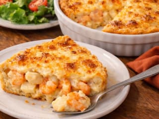 Imagem ilustrativa da receita TORTA GRATINADA DE CAMARÃO E PALMITO