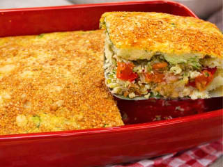 Imagem ilustrativa da receita ​​TORTA SALGADA DE SARDINHA SEM GLÚTEN NO LIQUIDIFICADOR