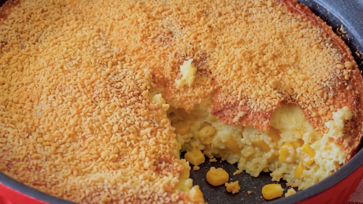 Imagem ilustrativa da receita TORTA SUFLÊ DE QUEIJO E MILHO DE LIQUIDIFICADOR