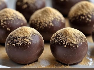 Imagem ilustrativa da receita TRUFA DE CHOCOLATE MEIO AMARGO COM PAÇOCA