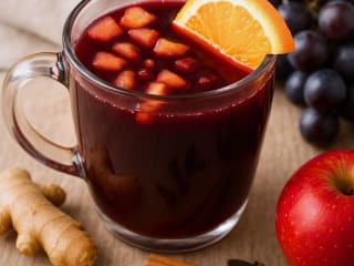 Imagem ilustrativa da receita VINHO QUENTE SEM ÁLCOOL COM SUCO DE UVA