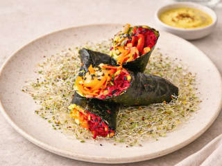 Imagem ilustrativa da receita WRAP VEGANO COM ALGA NORI E MAIONESE DE CURRY
